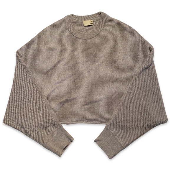 Grey Wilfred Free Cropped Knit Turtleneck Sweater - Picture 3 of 4